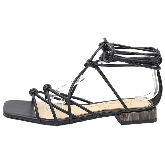 Jessica Simpson Women Chasca Ankle Wrap Flat Gladiator Sandals US 6M Black - Picture 2 of 6